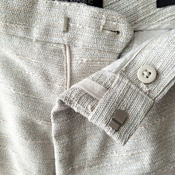 NWOT Banana Republic Cream Ryan Tweed Metallic Fringe Detail Shorts - Picture 9 of 10